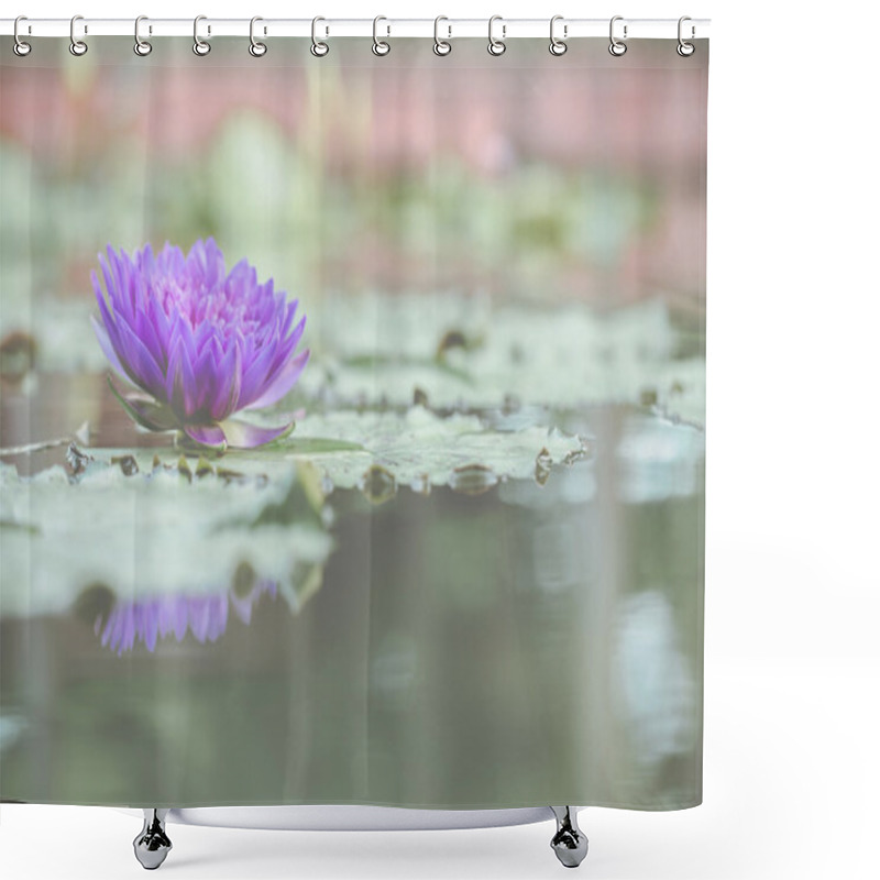 Personality  Beautiful Lotus Flower In Nature Background  Shower Curtains