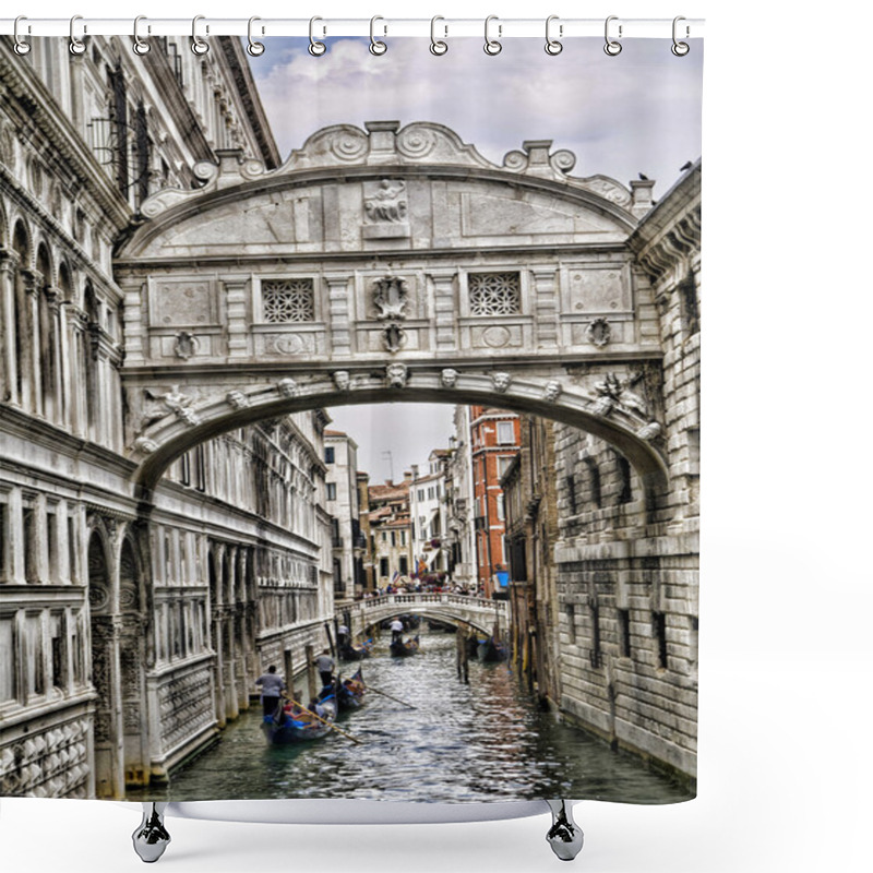 Personality  The Bridge Of Sighs Between The Doges Palace An The State Prison In Venice Italy Shower Curtains