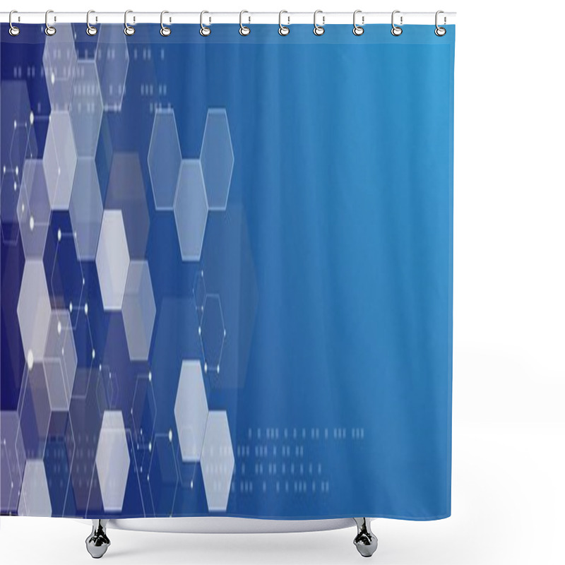 Personality  Abstract Hexagonal Structures Shower Curtains