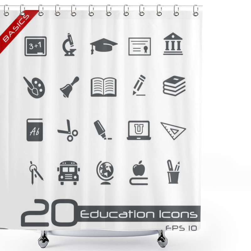 Personality  Education Icons // Basics Shower Curtains