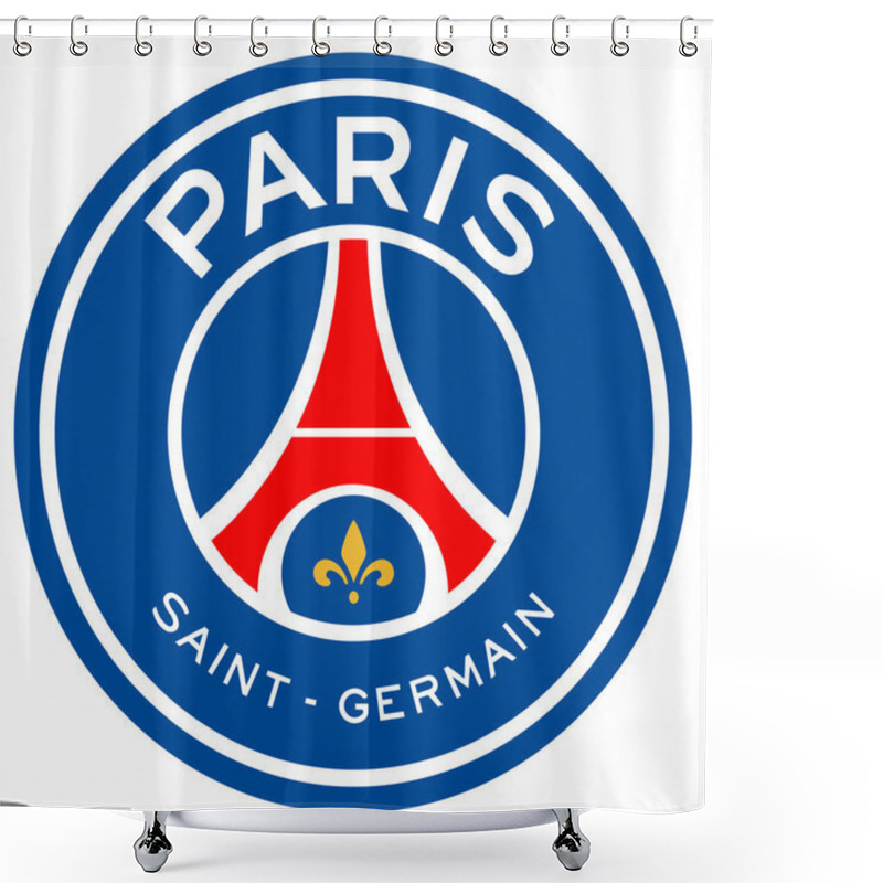 Personality  The Emblem Of The Football Club Paris Saint-Germain. France Shower Curtains