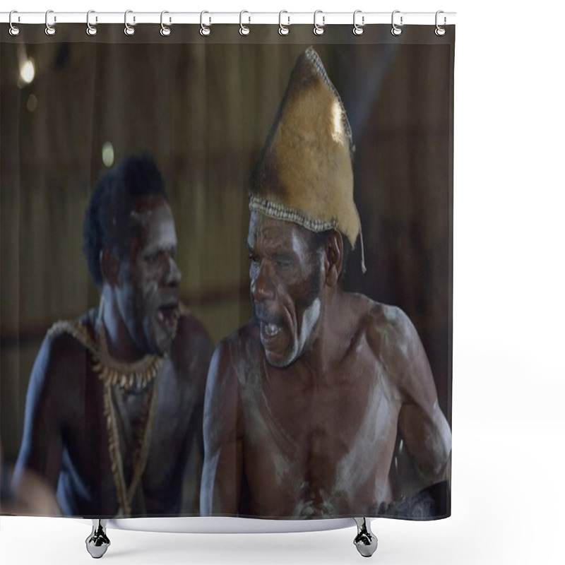 Personality  Men From The Tribe Of Asmat Shower Curtains