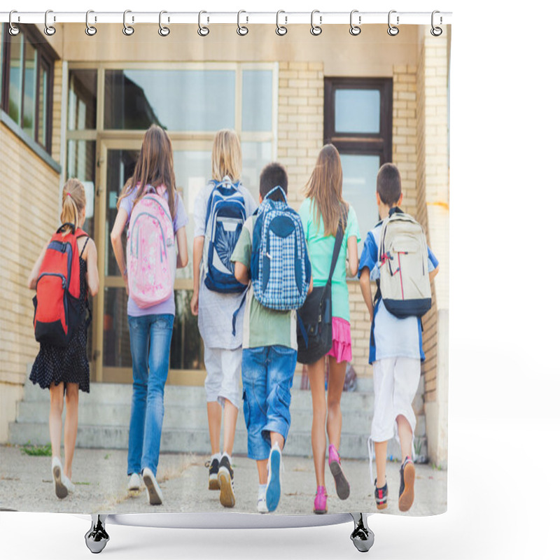 Personality  Kids Going To School Shower Curtains