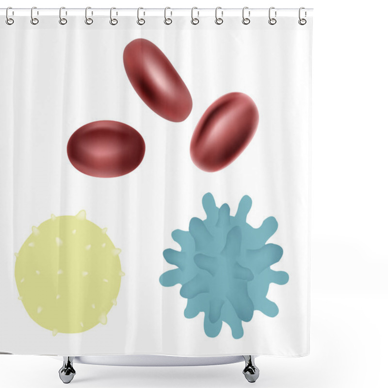 Personality  Erythrocyte Shower Curtains