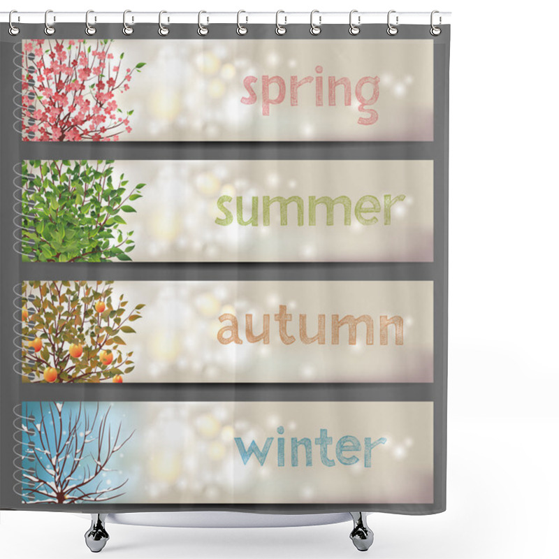 Personality  4 Seasons Shower Curtains