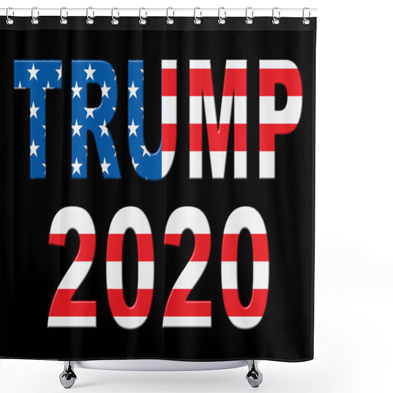 Personality  Trump 2020 Republican Choice For President Nomination. United States Voting For White House Reelection - 2d Illustration Shower Curtains