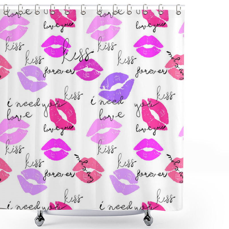 Personality  Kiss Lipstick Pattern Shower Curtains