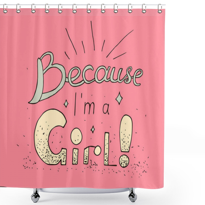 Personality  T Shirt Design With Original Calligraphic Text Shower Curtains