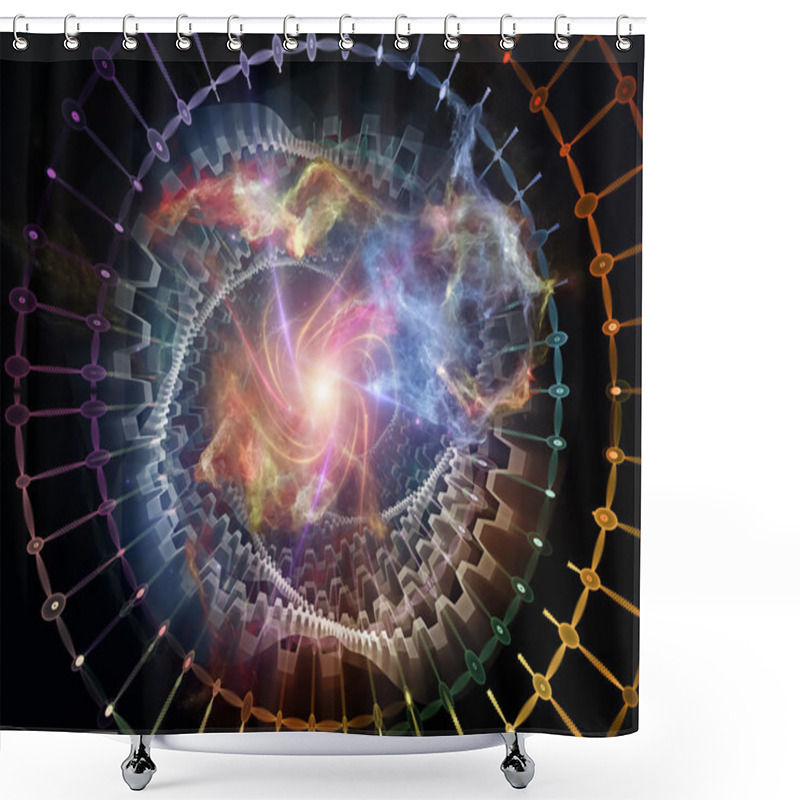 Personality  Lights Of Abstract Visualization Shower Curtains