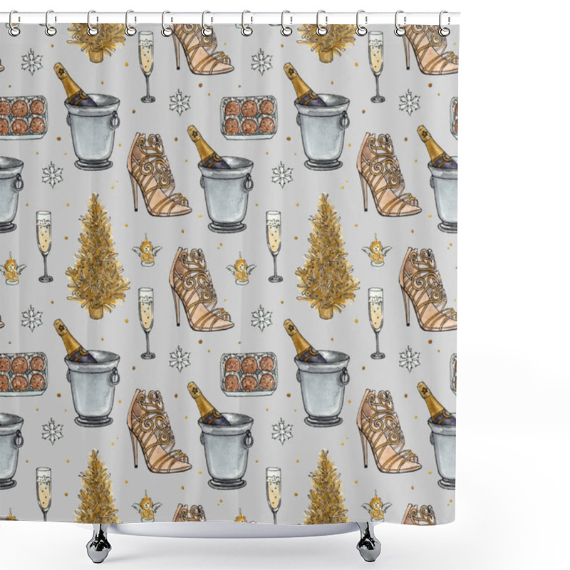 Personality  New Year Party Pattern  Shower Curtains