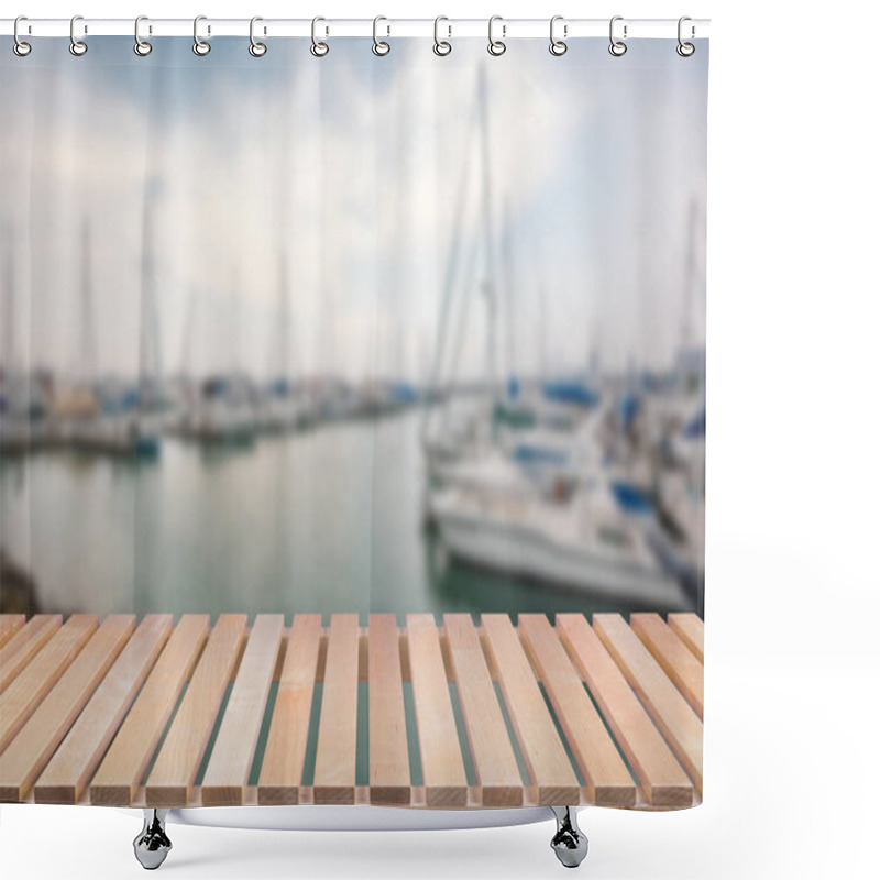 Personality  Yatch Club Background Shower Curtains