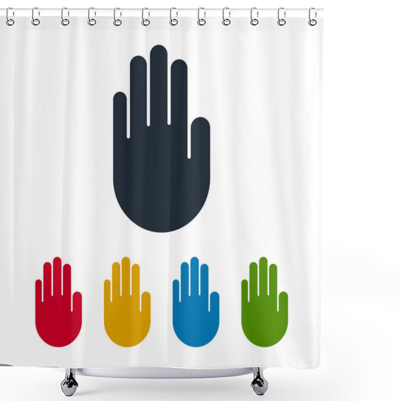 Personality  Hand Silhouettes Shower Curtains