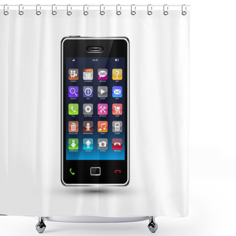 Personality  Touchscreen Smartphone Shower Curtains