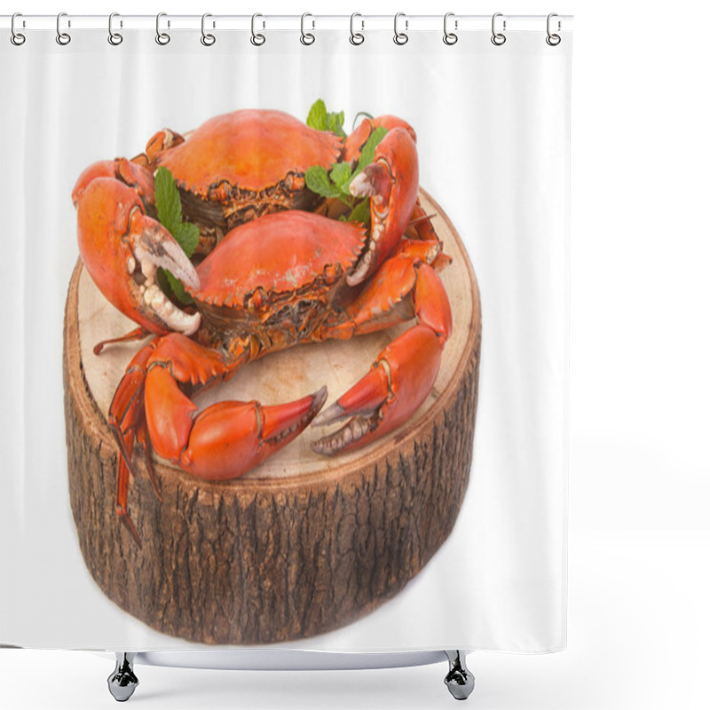 Personality  Cooked Whole Dungeness Crab Shower Curtains