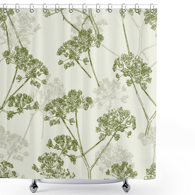 Personality  Pattern Of The Umbrella Plants Shower Curtains