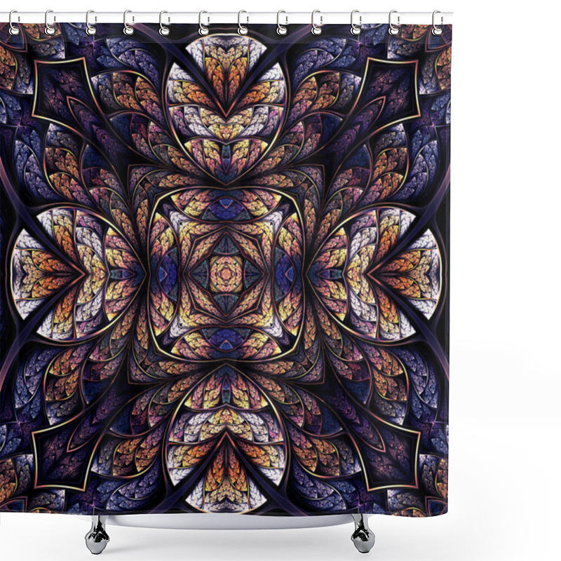 Personality  Abstract Fractal Mandala, Digital Artwork For Creative Graphic Design Shower Curtains