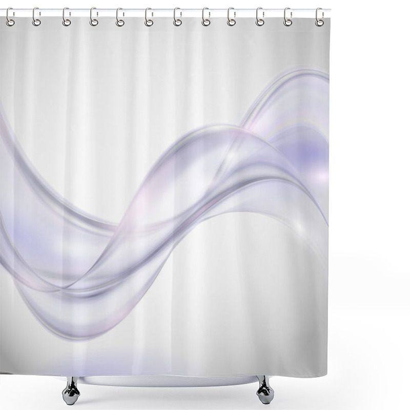 Personality  Abstract Gray Waving Background Shower Curtains