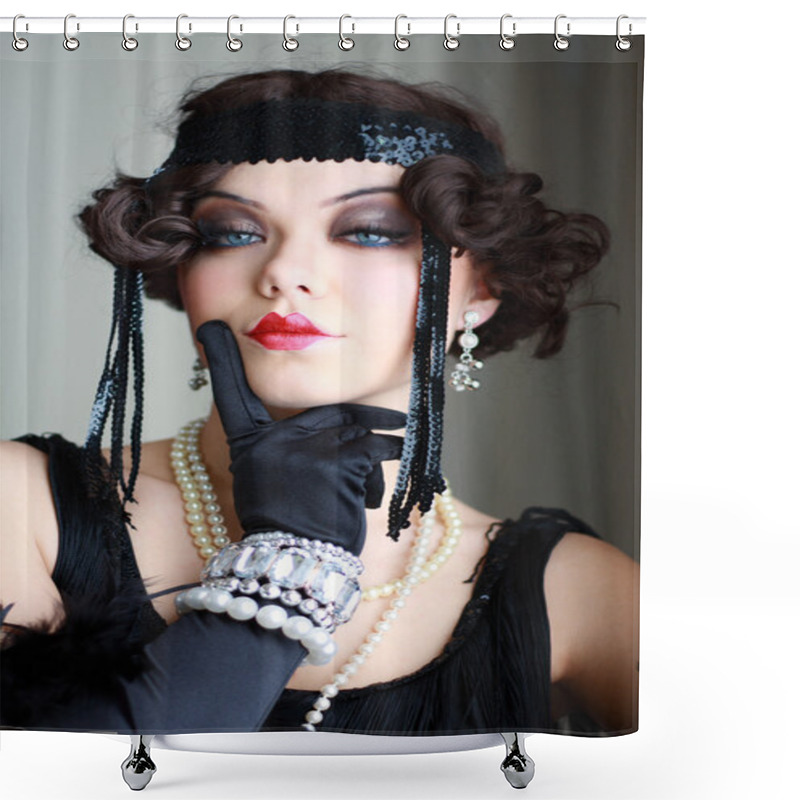 Personality  Beautiful Brunette Shower Curtains