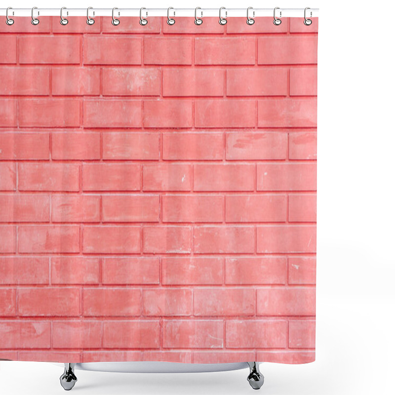 Personality  Smooth Brickwork. Wall Of Red Bricks. Background For Sites And Layouts Shower Curtains