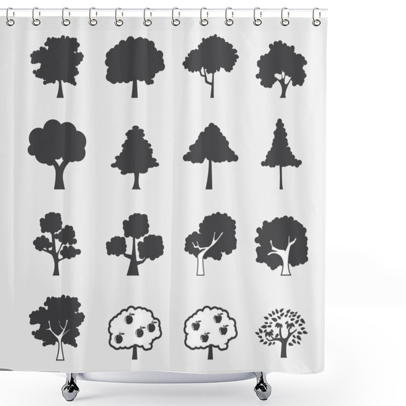 Personality  Tree Icon Shower Curtains