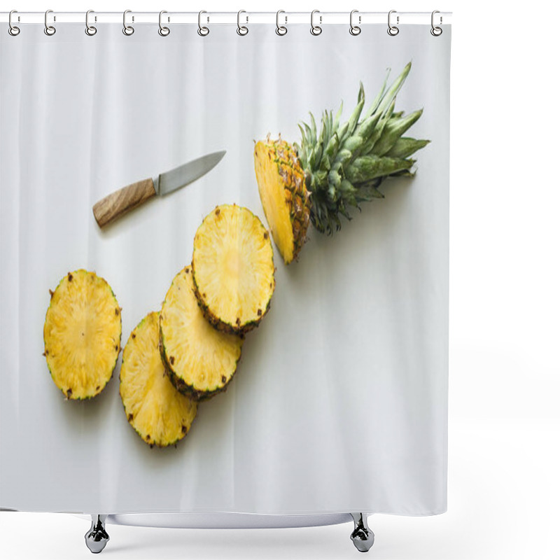 Personality  Slices Of Fresh Pineapple Shower Curtains