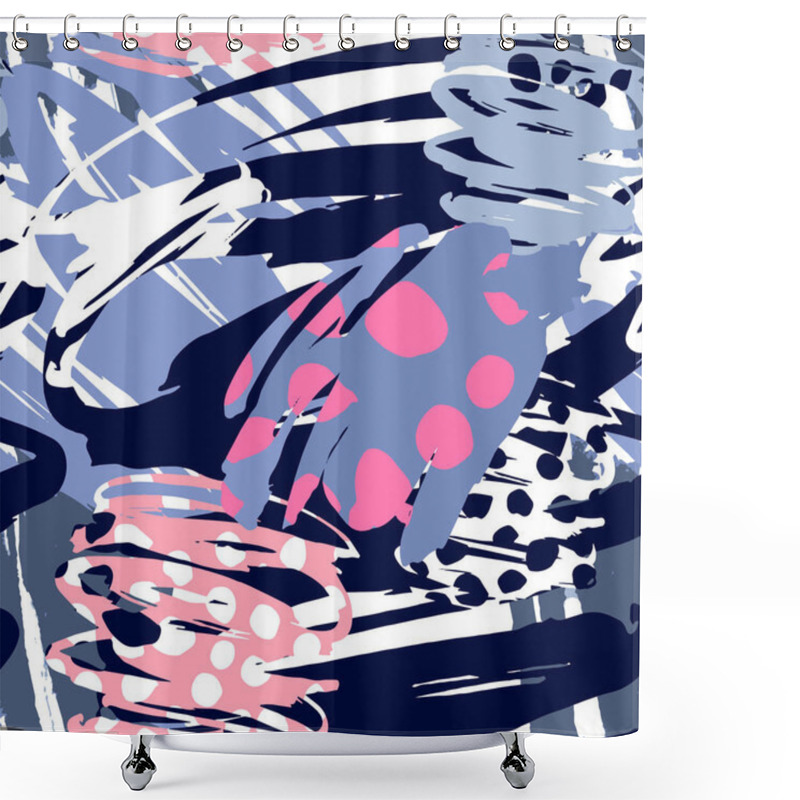 Personality   Seamless Urban Funky Textile Pattern  Shower Curtains