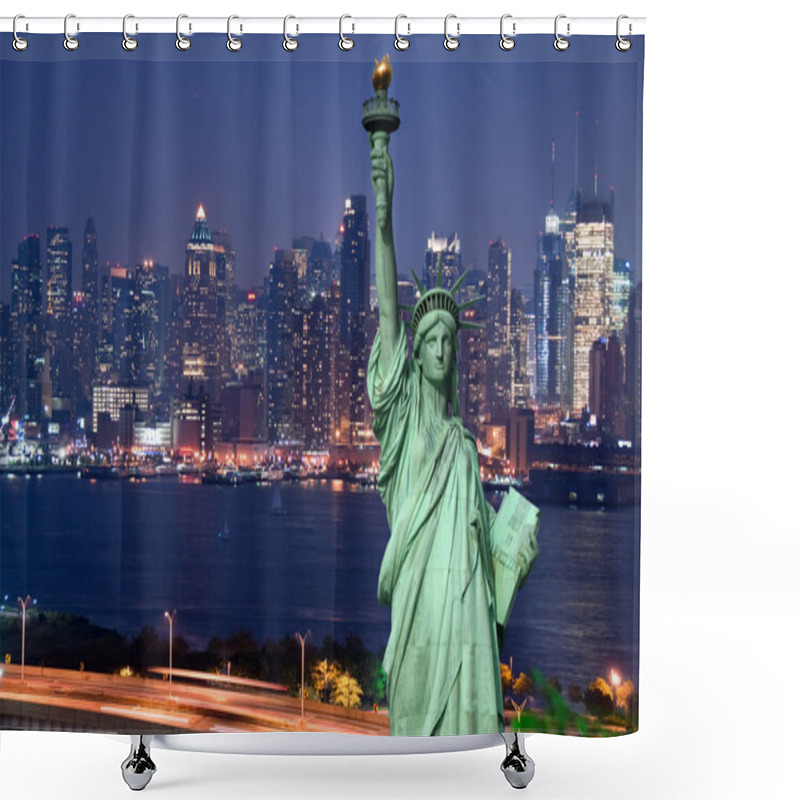 Personality  Panorama Of New York City Shower Curtains