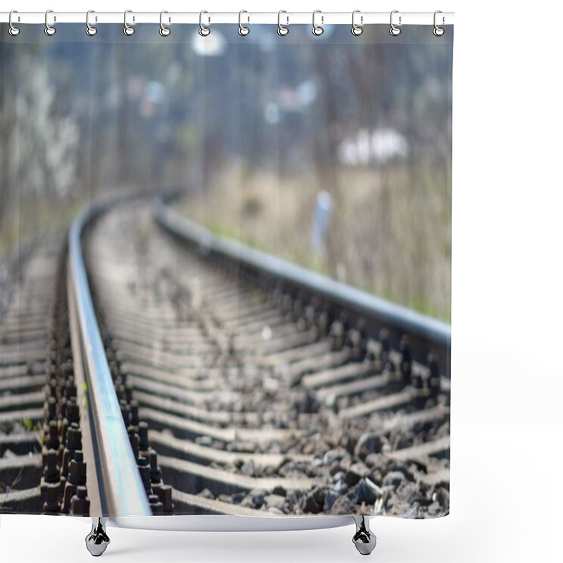 Personality  Railroad Rails. Transport, Travel Shower Curtains