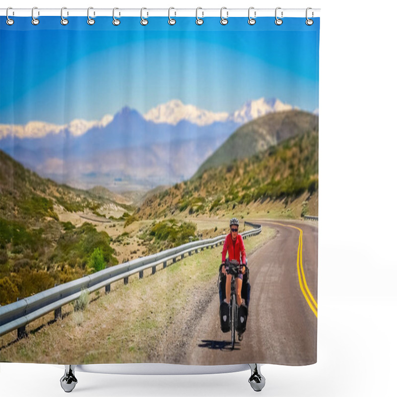 Personality  Cycling On Argentinian Roads Shower Curtains