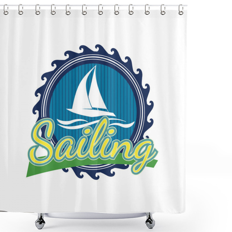 Personality  Sailing Logo Shower Curtains