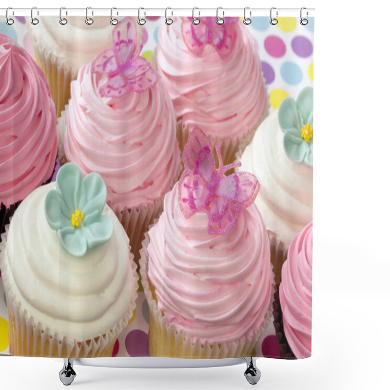 Personality  Fancy Cupcakes Shower Curtains