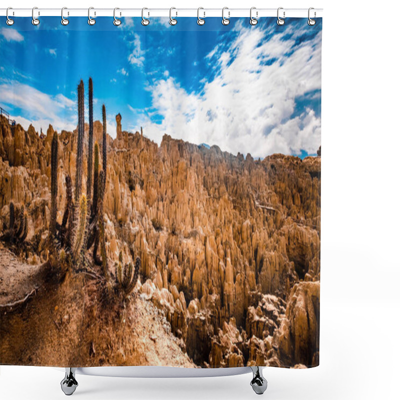 Personality  Moon Valley Scenery Near La Paz In Bolivia Shower Curtains