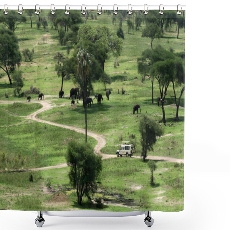 Personality  Elephant Habitat - Tarangire National Park. Tanzania, Africa Shower Curtains