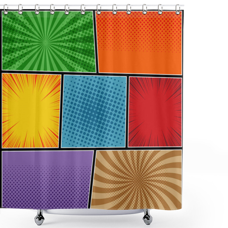 Personality  Comic Page Background Shower Curtains