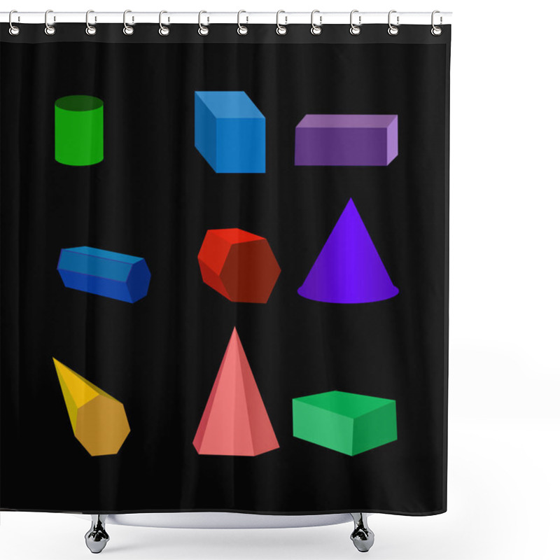 Personality  Inspiring Geometric Shapes For Modern Visual Design Shower Curtains