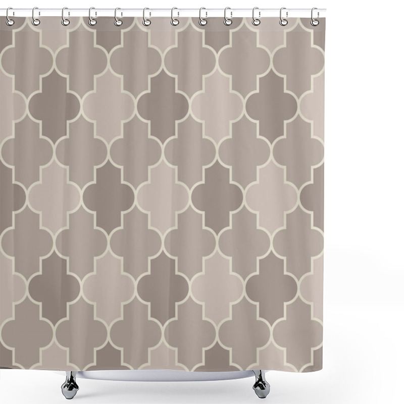 Personality  Arabic Seamless Pattern Grid Lantern Shapes Tiles. Shower Curtains