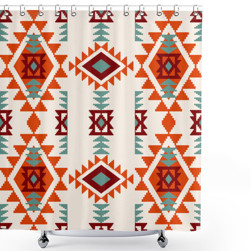 Personality  Navajo Style Ethnic Tribal Seamless Pattern Shower Curtains