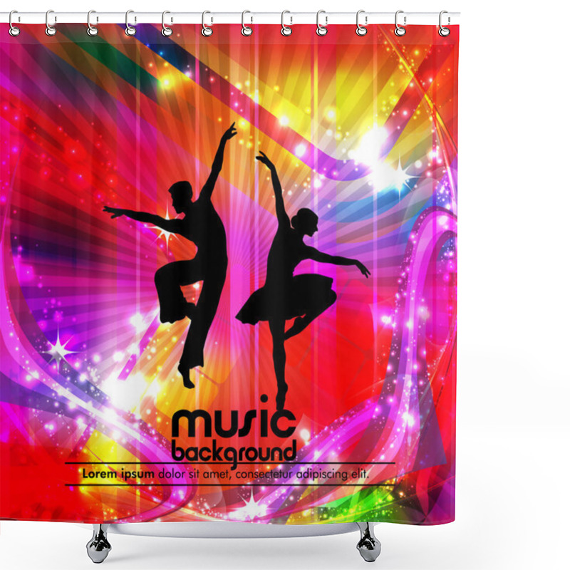 Personality  Ballet. Dancing Illustration. Vector Shower Curtains