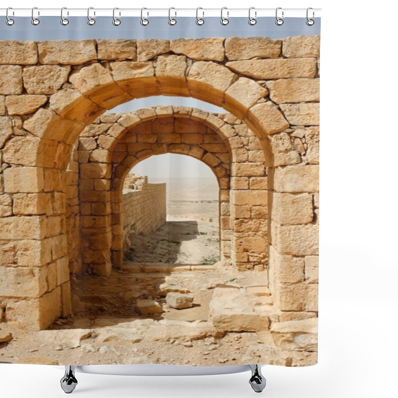 Personality  Converging Ancient Stone Arches Shower Curtains