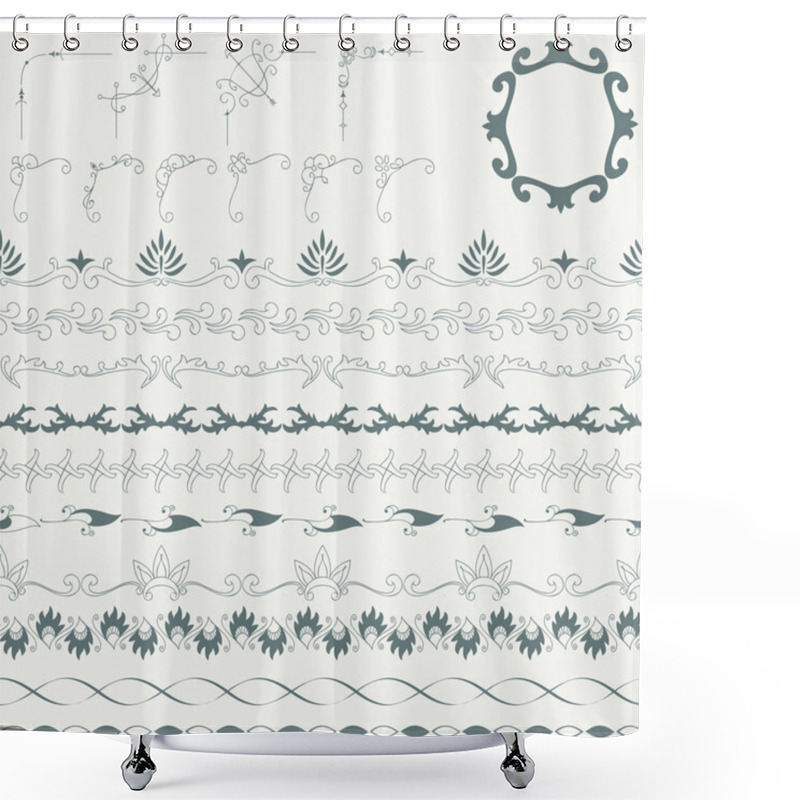 Personality  Collection Of Decorative Borders Shower Curtains