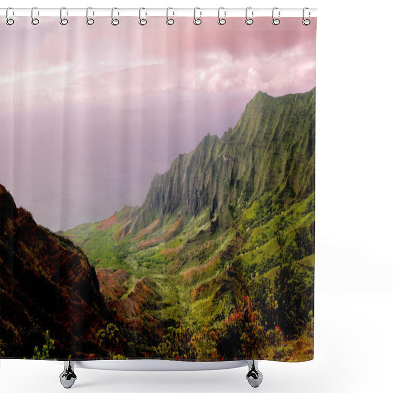 Personality  Napali Coast Shower Curtains