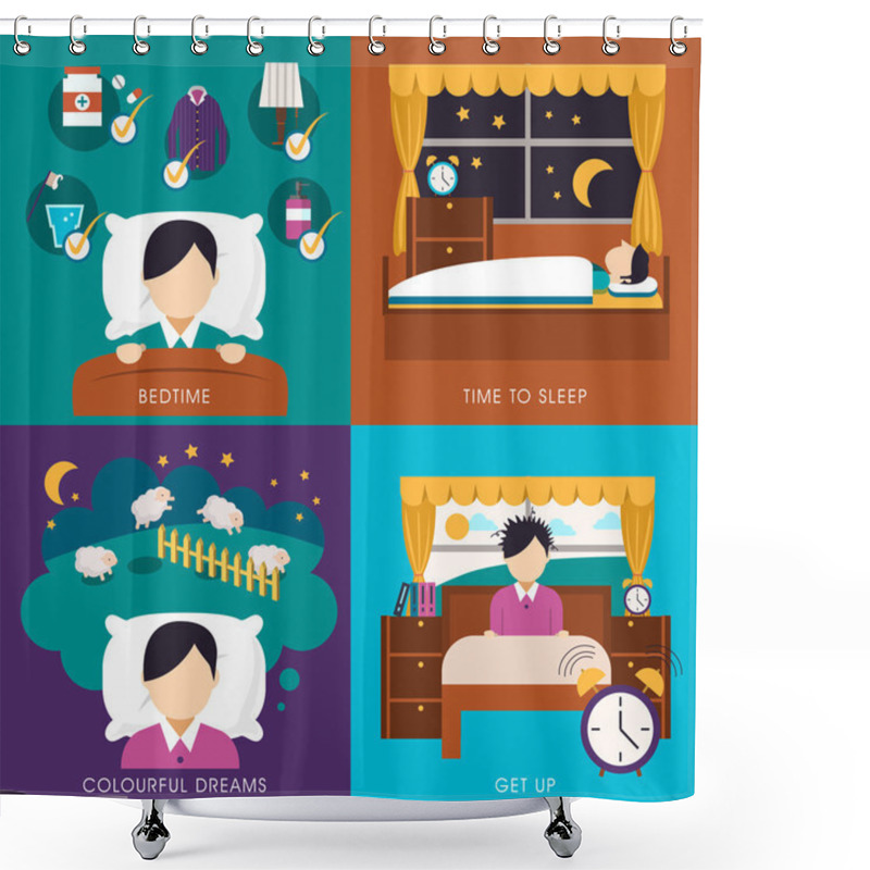 Personality  Sleep Time Collection Shower Curtains