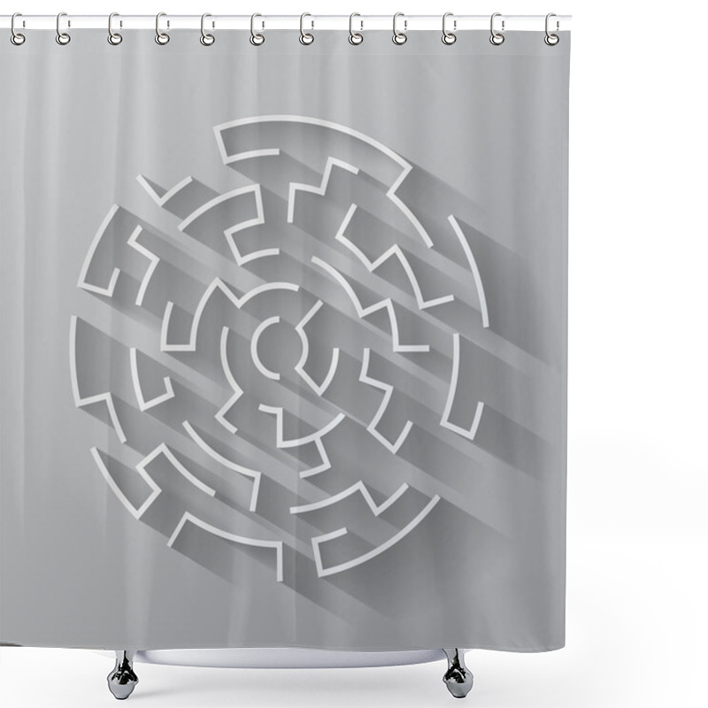 Personality  Maze. Vector Format Shower Curtains