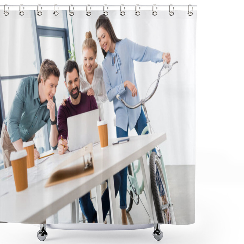 Personality  Businesspeople Discussing And Brainstorming Shower Curtains