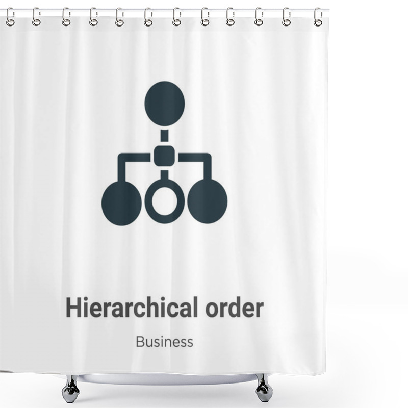 Personality  Hierarchical Order Vector Icon On White Background. Flat Vector Hierarchical Order Icon Symbol Sign From Modern Business Collection For Mobile Concept And Web Apps Design. Shower Curtains