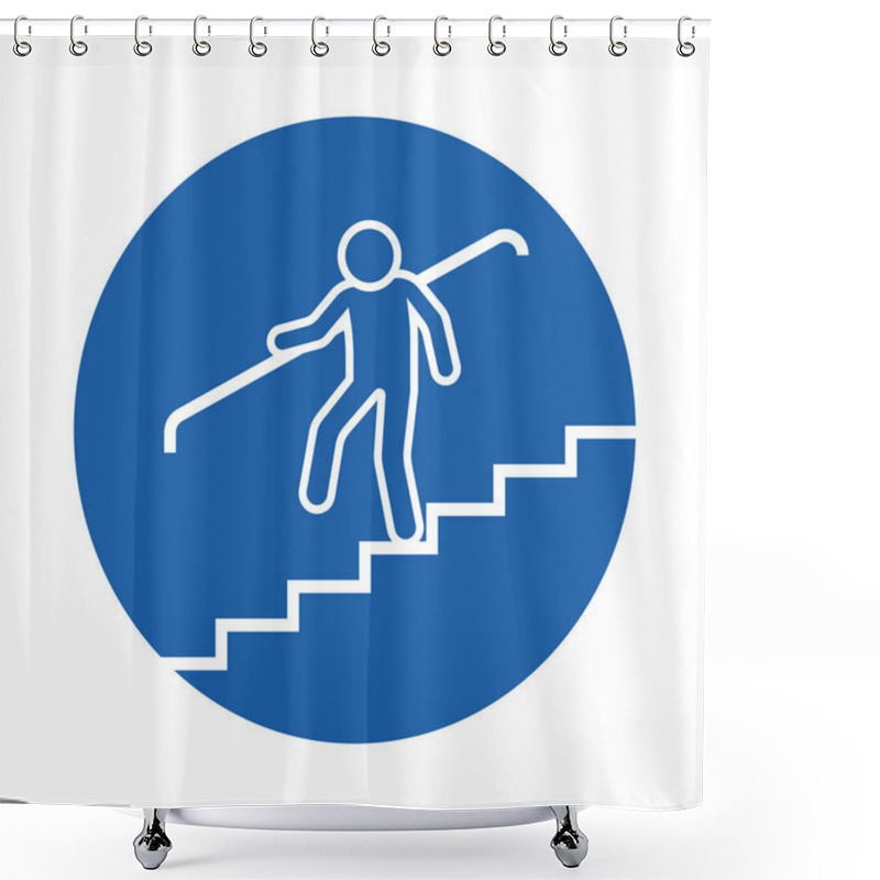 Personality  Person Going Down The Stairs Shower Curtains