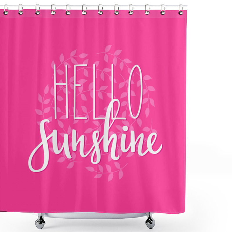 Personality  Hello Sunshine Summer Typography Shower Curtains