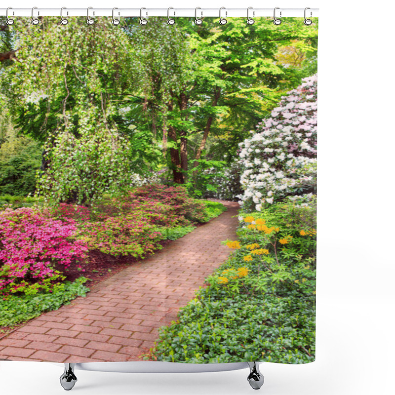 Personality  Rhododendron Bushes In Summer Garden Shower Curtains