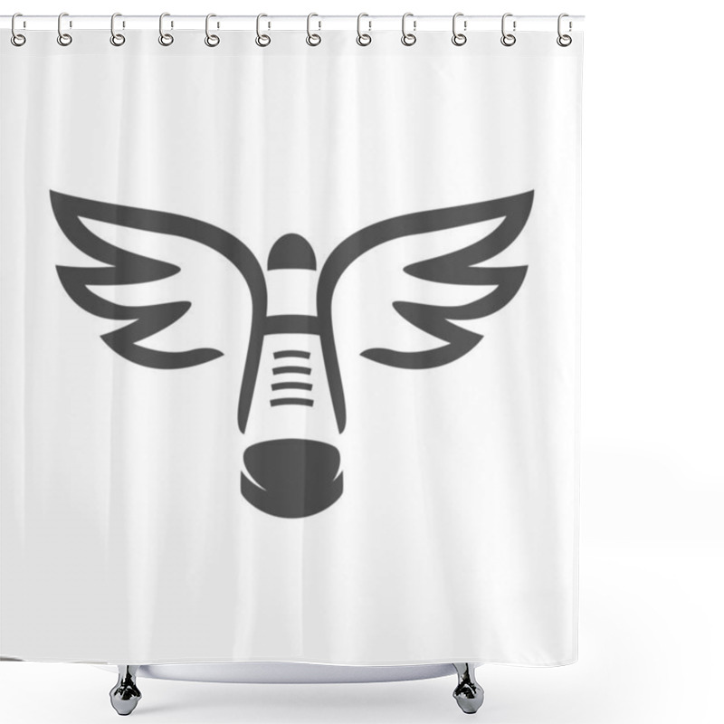 Personality  Wings Icon Logo Design Illustration Shower Curtains