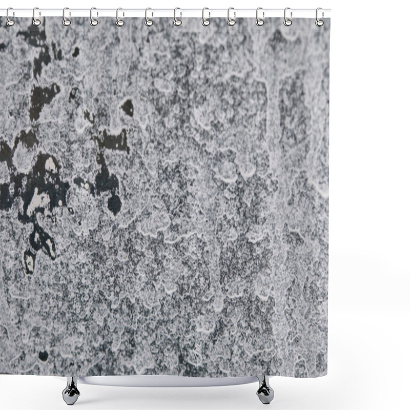 Personality  Full Frame Image Of Abstract Metal Wall Painted In White Background  Shower Curtains